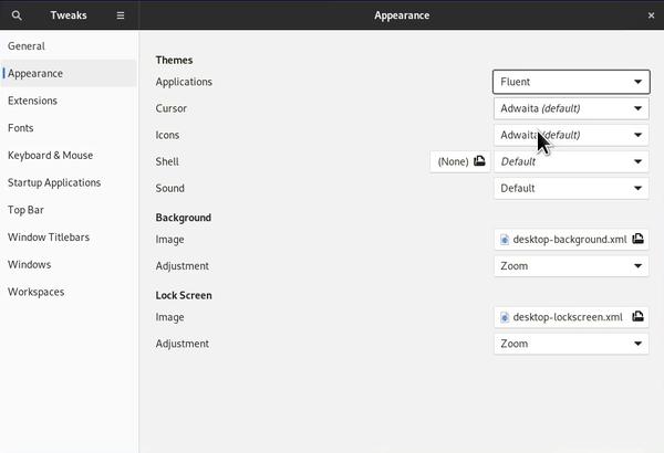 Switching desktop themes on Debian 11