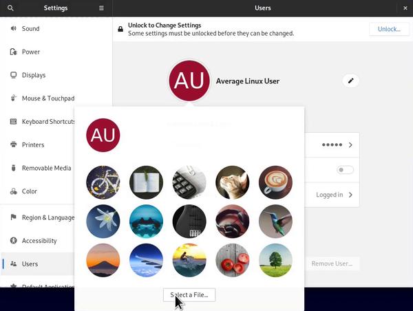 Adding user image on Debian 11