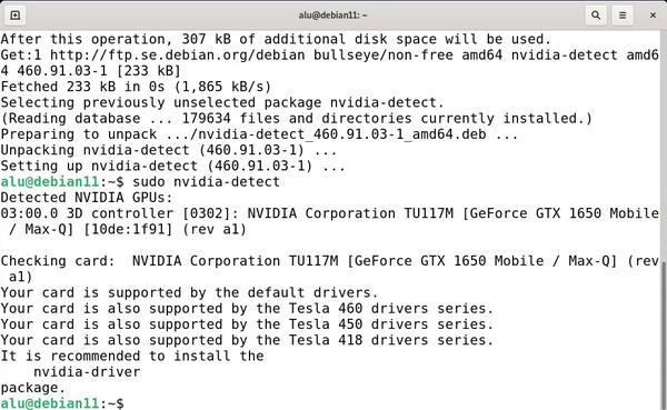 Installing Nvidia drivers on Debian 11