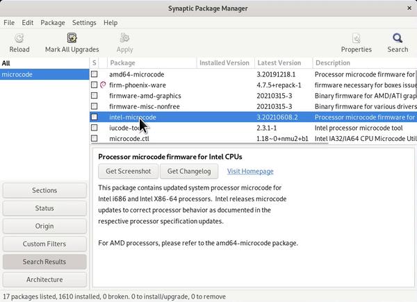 Installing microcode on Debian 11