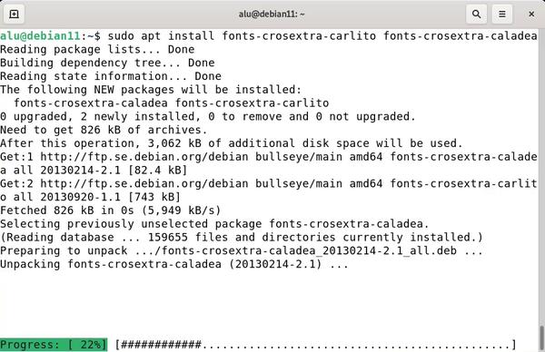 Installing Microsoft fonts on Debian 11