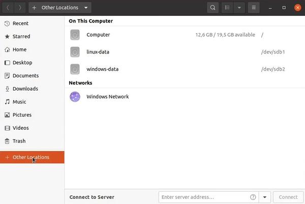 Linux and Windows data partitions on the same disk