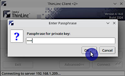 Thinlinc Client public key login