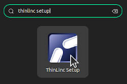 ThinLinc Setup in the Menu Installer