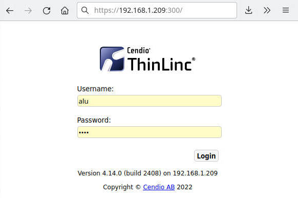 ThinLinc Web access Log in