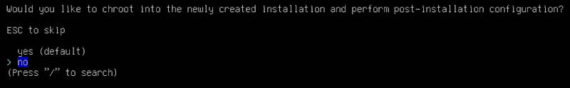 archinstall chroot