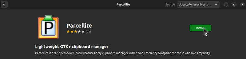 Install Parcellite in Ubuntu 23.04